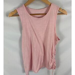 Nine West Cinch Side Basic Tank Light Pink Size XL